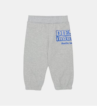 Pantalon en molleton avec logo - Diesel Kids - Gris
