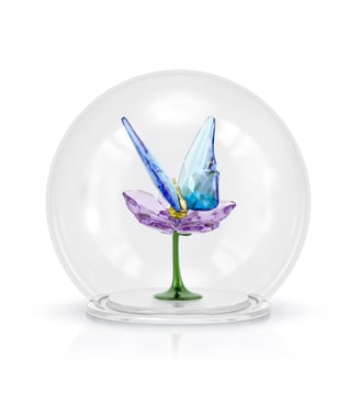 Idyllia Boule de Verre Papillon et Fleur - Swarovski - Multicolore