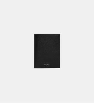 Grand portefeuille zippé 2 volets Lucien en cuir grainé - Le Tanneur - Noir