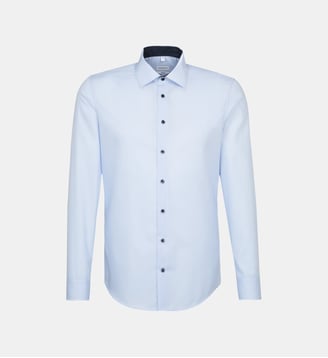 Chemise d'affaires 1/1 Extra long Shaped Col Kent - Seidensticker - Bleu