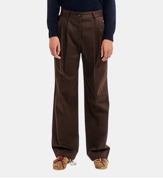 Pantalon à pinces en coton - INDIA - Pablo - Cinnamon