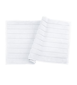 Tapis de bain 100% Coton BIO, DOUCEUR NATURE - Blanc Cerise - Blanc