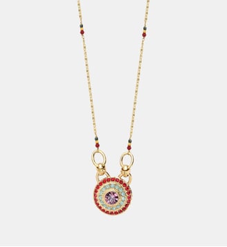 Collier   - Traviata - Satellite - Vert et rose