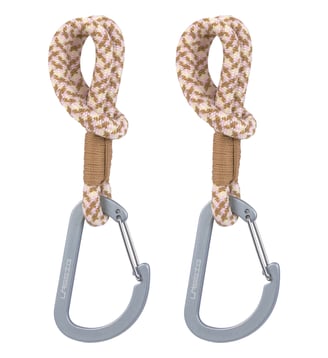 Lot de 2 crochets attaches poussettes - Lassig - Beige