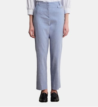 Pantalon ajusté de tailleur à rayures - BIBA - Pablo - Nuage