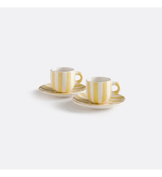 Lot de 2 tasses avec sous-tasses en dolomite Darcy La Redoute Interieurs
