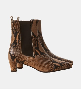 Bottines à talons en cuir façon python Numéro 525 Rivecour