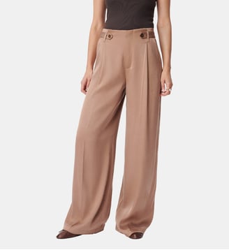 Pantalon de tailleur mix Lyocell® - Ikks - Marron
