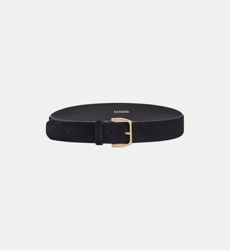 Ceinture cuir à boucle métallique Sandro