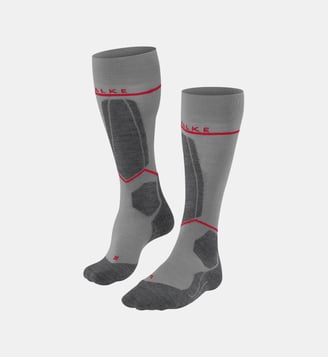 Mi-Bas SK4 Advanced Compression Light Laine Vierge - Falke - Gris clair
