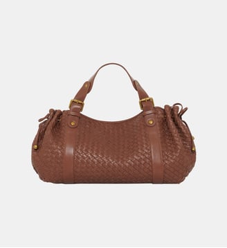 Sac à main en cuir tressé - 24H - Gerard Darel - Tan