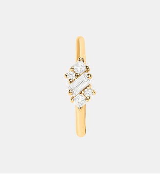 Éclat piercing créole givré - Djula - Or jaune