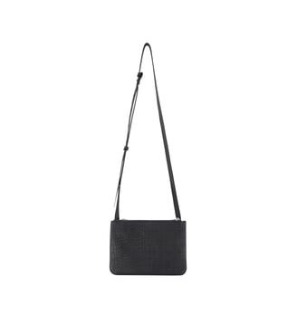 Sac à main double pochette cuir - Ikks - Noir