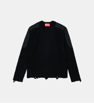 Pull ras-du-cou en maille côtelée Diesel Kids