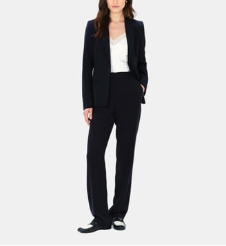 Pantalon pclement - Motif uni - Coupe droite - Caroll - Bleu marine