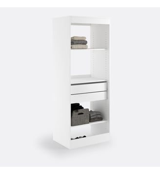 Module dressing, 3 tablettes et 2 tiroirs Build - La Redoute Interieurs - Blanc