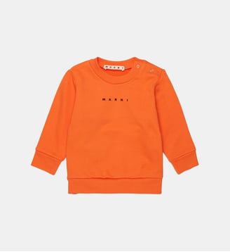 Sweat-shirt à col ras du cou avec logo Marni - Marni - Orange