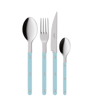 Set de 4 couverts de table, Bistrot - Sabre - Bleu pastel