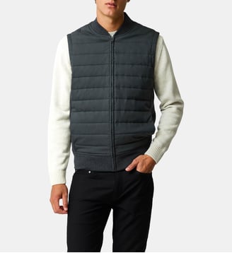 Gilet sans manches bimatière matelassé Woodside - Rodd & Gunn - Pewter