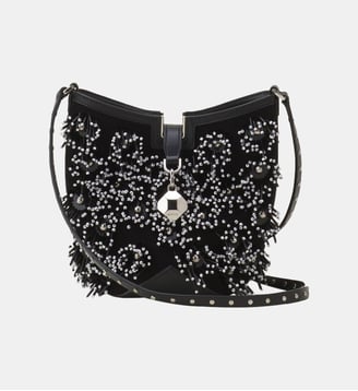 Sac Seau Catch By Lanvin En Cuir Brodé - Lanvin - Noir et argent