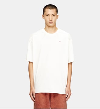 T-shirt en coton avec micro broderie - Diesel - Blanc