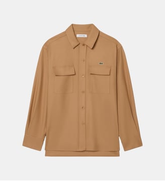 Chemise flanelle oversize - Lacoste - Marron