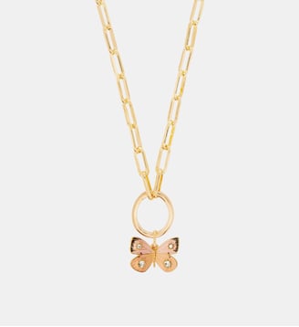 Pendentif Papillon, Protection et Liberté - Les Néréides - Rose