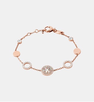 Bracelet disque - Fossil - Doré rosé