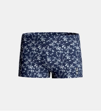 Boxer de bain imprimé floral - Impetus - Bleu marine