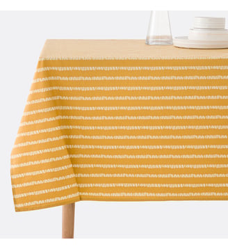 Nappe coton enduit Irun - La Redoute Interieurs - Jaune moutarde
