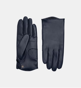 Gants Ruba Mobilité Homme Cuir Doublés Soie - Agnelle - Nuit