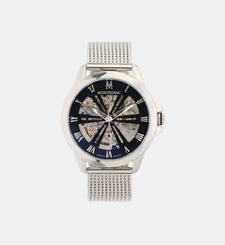 Montre automatique Round Noir MOW1004 - Montignac - Argenté