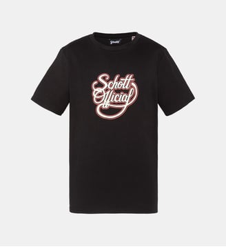 T-shirt imprimé logo vintage - Schott - Noir
