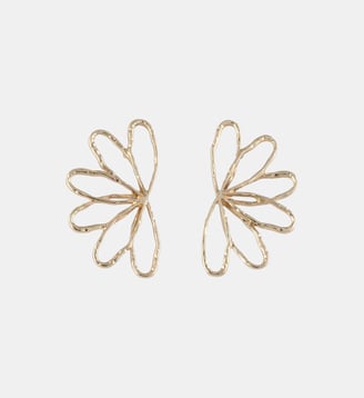 Boucles d'oreilles demi fleurs martelées - Balaboosté - Doré
