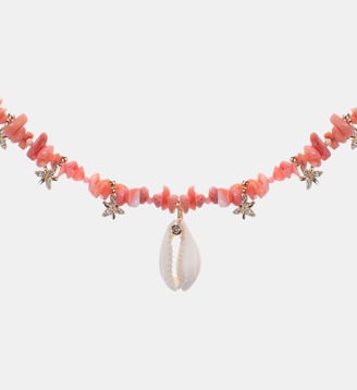 Collier perles et pampilles PAPOUASY - Hipanema - Corail