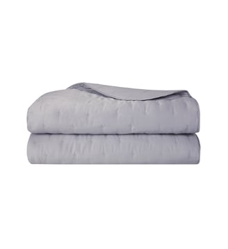 Couvre lit en satin - Yves Delorme - Platine