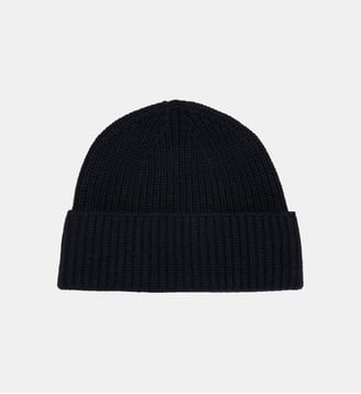 Bonnet à revers en cachemire - Bompard - Noir