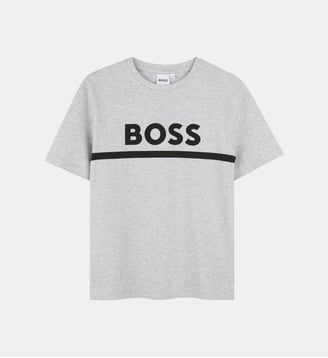 T-shirt à manches courtes - BOSS Kidswear - Gris chine