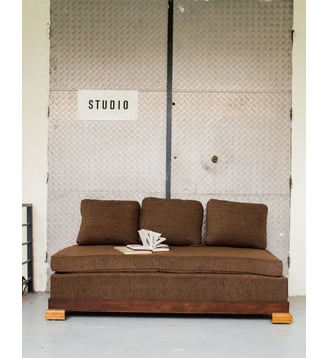 Banquette marron haute Clara N°28- Produit chiné - Debongout - Marron