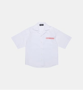 Chemise à manches courtes avec logo - Dsquared2 - Blanc