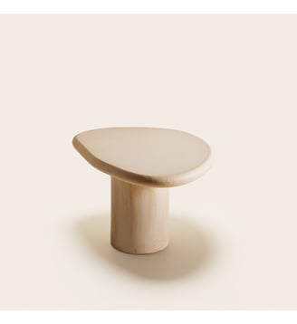 Table d'appoint MYRKO  Enduit minéral à l'effet béton - Madura - Beige poudré