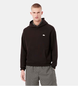 Sweatshirt à capuche loose fit imprimé - Lacoste - Marron