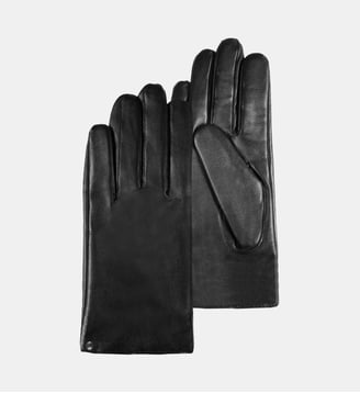 Gants tactiles en cuir d'agneau - doublés micro fausse fourrure Isotoner