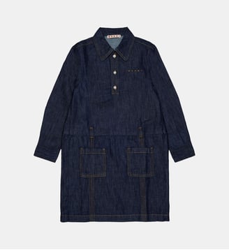 Robe polo avec logo - Marni - Denim bleu