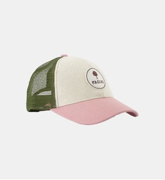 Casquette en flanelle - Faguo - Écru et lilas