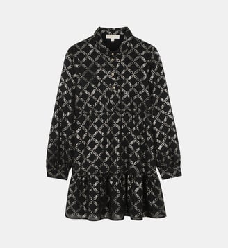 Robe manches longues - Michael Kors Kids - Noir et doré