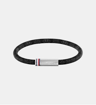 Bracelet Printed cord Noir 2790704-PAR - Tommy Hilfiger - Noir et argenté
