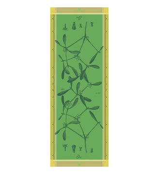 Chemin de table pur coton - Garnier Thiebaut - Vert