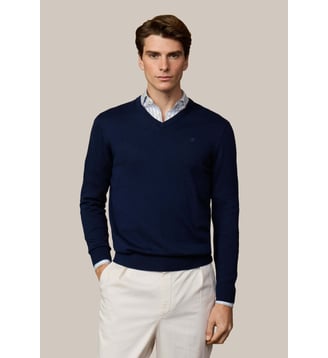 Pull À Col V En Coton - Hackett London - Old navy