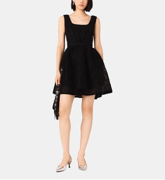 Robe courte brodée - Maje - Noir